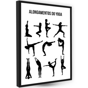 Quadro para Alongamento Yoga Decoração Espaço Sala de Beleza