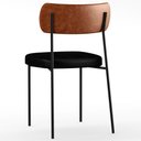 Ver imagem 7 de Cadeira Decorativa para Sala de Jantar Melina L02 Couríssimo Camel Couríssimo Preto - Lyam Decor