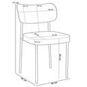 Ver imagem 5 de Cadeira Decorativa para Sala de Jantar Melina L02 Couríssimo Camel Couríssimo Preto - Lyam Decor