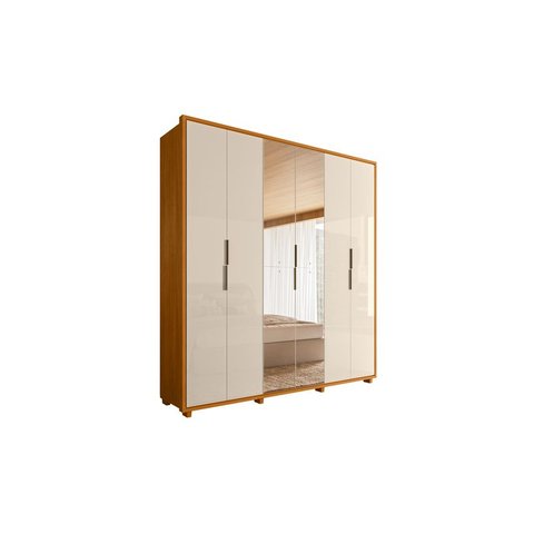 Guarda Roupa Matisse 2 Pta com Espelho Cinamomo/Off White - Vrk Comercio On-Line