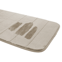 Ver imagem 2 de Tapete de Banheiro Poliéster Antiderrapante 60x40cm Bege Lyor