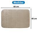 Ver imagem 4 de Tapete de Banheiro Poliéster Antiderrapante 60x40cm Bege Lyor