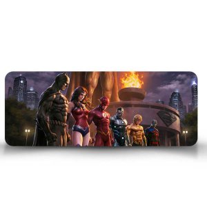 Mouse Pad Gamer Liga da Justiça - 90cm x 35cm