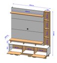 Ver imagem 3 de Estante para TV e Home Theater até 55 Polegadas 189CMX160CM Pés em Madeira Maciça Loft