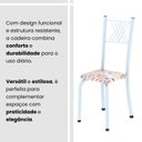 Ver mais imagens de Conjunto de Mesa Tubular 062 100x60cm Tampo em MDF com 4 Cadeiras Sara Branco/Botanic Bege