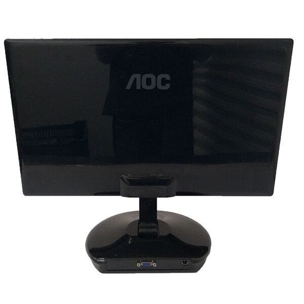 Monitor LED Aoc E Fwsk Polegadas Wide Fonte Cabo Vga MadeiraMadeira