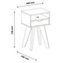 Ver imagem 2 de Mesa de Apoio Lateral Vip com Gaveta e Nicho Cedro / Off White