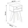 Mesa de Apoio Lateral Vip com Gaveta e Nicho Cedro / Off White - 2