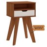 Mesa de Apoio Lateral Vip com Gaveta e Nicho Cedro / Off White - 4