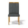 Kit com 2 Cadeiras Ana Madeira Maciça Estofadas para Mesa de Jantar Linho Chumbo 406 - 6