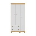 Ver imagem 7 de Guarda-roupa Infantil 92cm 3 Portas e 2 Gavetas Dengo Multimóveis Mp4437 Madeirado/branco