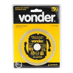 Disco Diamantado Vonder 110mm V2 Furo 20 - 2