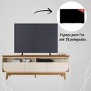 Ver imagem 4 de Rack Bancada 3 Gavetas Tvs até 75 Polegadas Selene - Cinamomo/off White