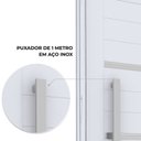 Ver imagem 4 de Porta de Alumínio Pivotante com Friso Puxador Fechadura Digital 225cm X 130cm Lucasa Eccellente