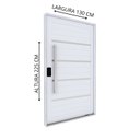 Ver imagem 2 de Porta de Alumínio Pivotante com Friso Puxador Fechadura Digital 225cm X 130cm Lucasa Eccellente