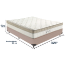 Ver imagem 3 de Cama Box e Colchão King Best Molas Ensacadas Casal 138x188x33 Anjos: Bege
