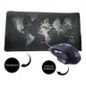 Mouse Pad Gamer Mapa Do Mundo 70x35 + Mouse Gamer 3000Dpi com LED - 1