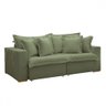 Sofá Cama 3 Lugares Arizona Retrátil Boucle Verde - Celflex - 2