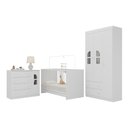 Ver imagem 2 de Quarto de Bebê Completo com Berço 3 em 1 para Colchão 130x60cm Amora Multimóveis Mp4557