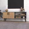 Rack para Tv até 65 Polegadas Catar 2 Portas Grey/nogal - Deibe Móveis - 1