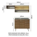 Ver imagem 4 de Armário de Cozinha Compacta 165cm com Pia Rustic Emilly Madesa 01