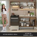 Ver imagem 6 de Armário de Cozinha Compacta 165cm com Pia Rustic Emilly Madesa 01