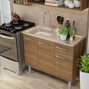 Ver imagem 7 de Armário de Cozinha Compacta 165cm com Pia Rustic Emilly Madesa 01