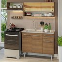 Ver imagem 1 de Armário de Cozinha Compacta 165cm com Pia Rustic Emilly Madesa 01