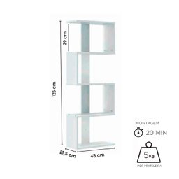 Estante de Parede Suspensa Nicho Decorativo para Quarto Escritório - 2