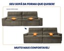 Ver imagem 5 de Sofá Retrátil Reclinável Supremo 2,50m Velut Tabaco C/ Molas