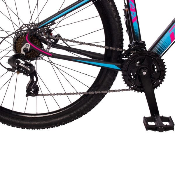 Bicicleta Aro 29 Dropp Z4-X Câmbio Dropp 24v Freio a Disco Preto Rosa e Azul - 3