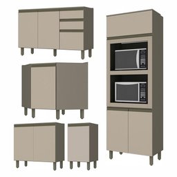 Cozinha Modulada Connect 11 Peças Duna/Cristal - Móveis Henn - 5