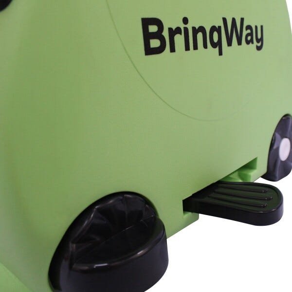 Mala Infantil Verde 2 em 1 Vira Carrinho com Puxador e Apoio de Pés - Brinqway - 7