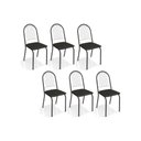 Ver imagem 1 de Cadeira Sala de Jantar Noruega 2c077 Kit 6 Un Preto Fosco Courano Preto 110