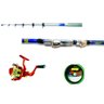 Molinete Micron + Vara Telescópica BlueLight + Linha - 2,70 - 1