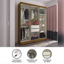Ver imagem 5 de Guarda Roupa Casal 6 Portas com Espelho e Pés Gênova Luciane Móveis