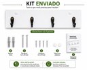 Ver imagem 2 de Porta Chaves Parede 4 Ganchos Branco Organizador Decorativo