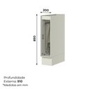 Ver imagem 3 de Balcão Porta Toalha Fineze 20cm Areia – Henn