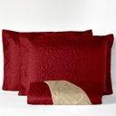 Ver imagem 2 de Colcha - Kit Cobre leito Dupla Face Floral Casal - 03 peças