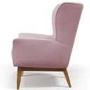 Ver imagem 7 de Kit Poltrona Decorativa Milena D02 com Puff Viseo Veludo Rosê B-305 - Lyam Decor