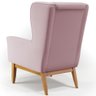 Kit Poltrona Decorativa Milena D02 com Puff Viseo Veludo Rosê B-305 - Lyam Decor - 6