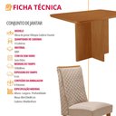 Ver imagem 7 de Mesa de Jantar Olimpia 120cm Tampo MDF Laminado Canto Copo com 4 Cadeiras Yasmin