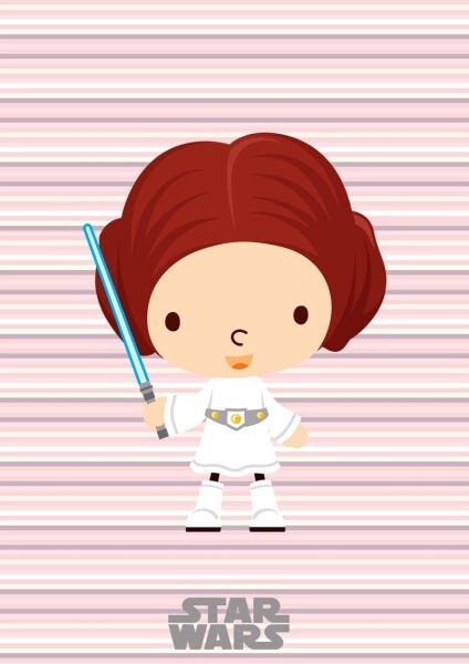 Kit 2 Quadros Star Wars Princesa Leia e Luke - 3