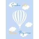 Ver imagem 4 de Kit Três Quadros Balão, Nuvens e Nome Azul e Amarelo