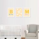Ver imagem 6 de Kit Três Quadros Gêmeos Balão e Nuvens Amarelo