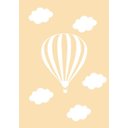 Ver imagem 3 de Kit Três Quadros Gêmeos Balão e Nuvens Amarelo