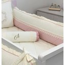 Ver imagem 2 de Kit Berço Imperial Letra a |palha com Rose | 08 Peças