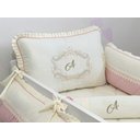Ver imagem 4 de Kit Berço Imperial Letra a |palha com Rose | 08 Peças