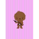 Ver imagem 3 de Kit Três Quadros Star Wars Chewbacca, Leia e Que a Força esteja com Você (Rosa)