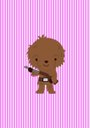 Ver imagem 3 de Kit Três Quadros Star Wars Chewbacca, Leia e Que a Força esteja com Você (Rosa)